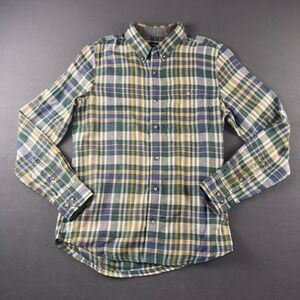 Toad&Co Airsmyth LS Shirt Mens Small Green Plaid Recycled Flannel T2241915
